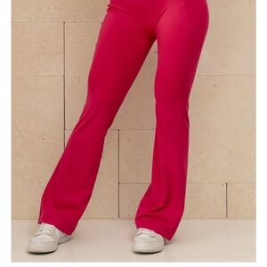 Women's Pink Flared Leggings